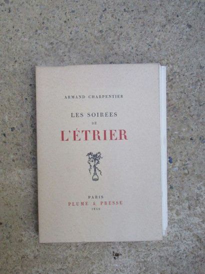 CHARPENTIER Armand. Les soirées de l’Etrier....