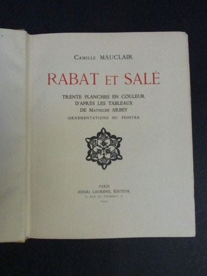 MAUCLAIR Camille

RABAT ET SALE

Trente planches...