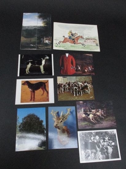 Lot de 10 cartes postales et de cartes de...