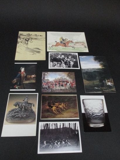 Lot de 10 cartes postales et de cartes de...