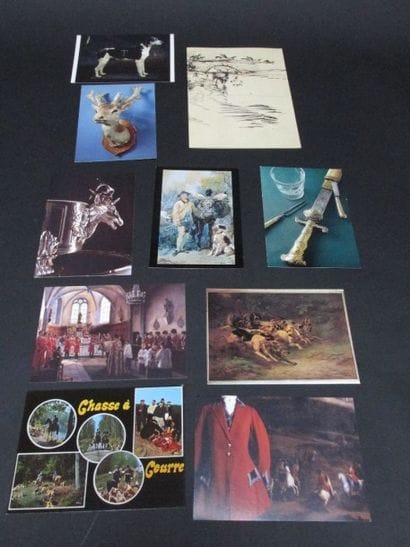 Lot de 10 cartes postales et de cartes de...