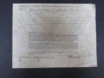 Quittance de rente signée par Jean de Turmenyes...