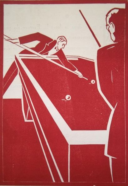 BILLARD
DONCIEUX E 
Le Billard.
Bois gravé....
