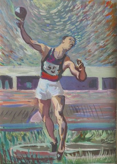 DEL DEVEZ Jean (1910-1983). 

Le lanceur...