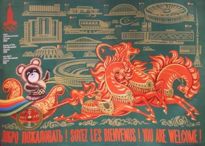 Jeux Olympiques de Moscou 1980. 

Affiche...