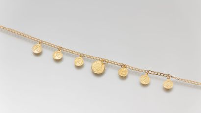 Collier en or jaune à double maille gourmette

agrémenté...