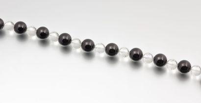Collier de boules de cristal de roche

facettées...