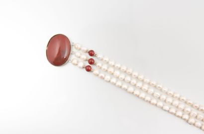 Collier trois rangs de perles de culture

d’eau...