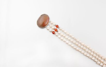 Collier trois rangs de perles de culture

d’eau...