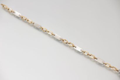 Bracelet souple en or et en acier.

40 /