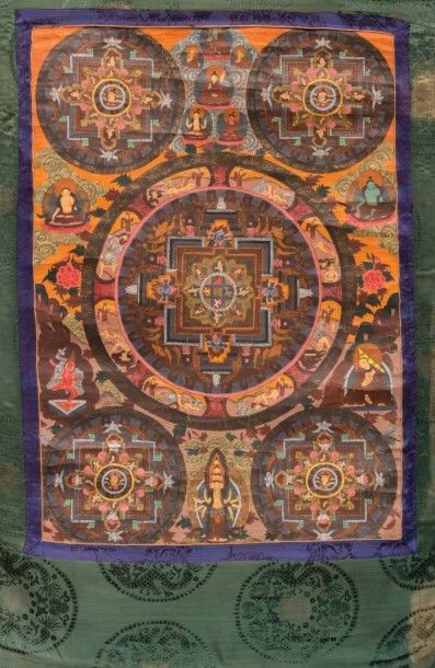 TIBET

Tanka

Gouache sur papier monté sur...