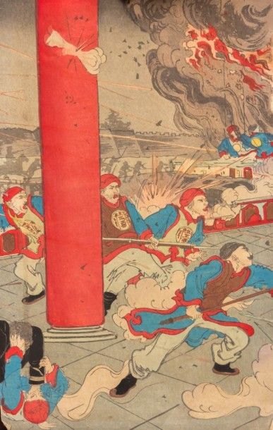 JAPON

Lot de dix-huit estampes en couleurs.

(émargées...