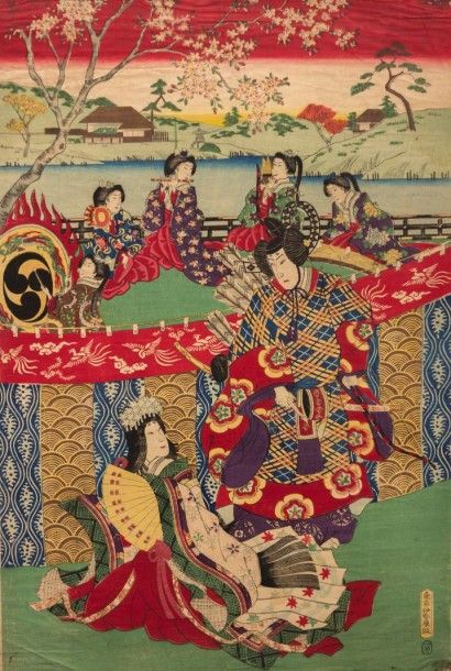 JAPON

Lot de dix-huit estampes en couleurs.

(émargées...