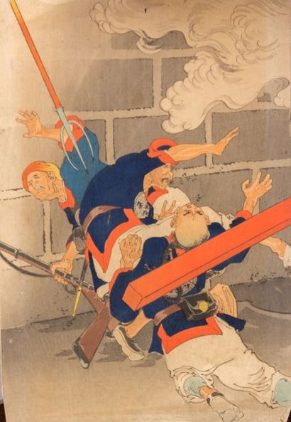JAPON

Lot de dix-huit estampes en couleurs.

(émargées...