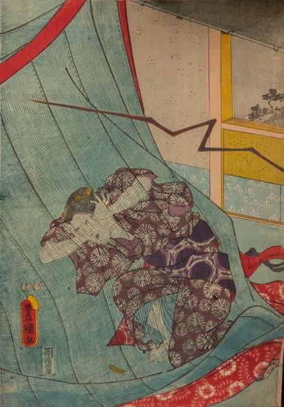JAPON

Lot de dix-huit estampes en couleurs.

(émargées...