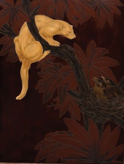 SUISSE Gaston (1896-1988)

Mangouste guettant...