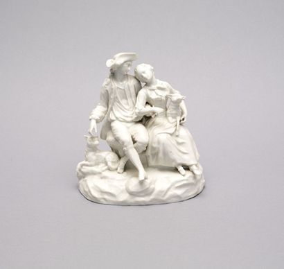 PARIS

Groupe en porcelaine blanche représentant

une...