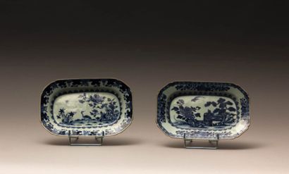 CHINE

Deux plats de forme octogonale en...