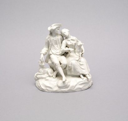 PARIS

Groupe en porcelaine blanche représentant...