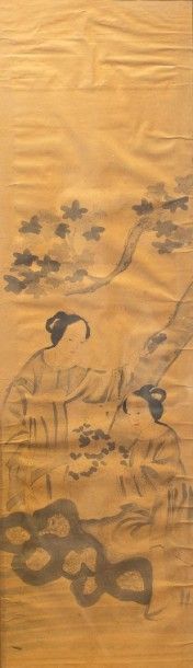 CHINE

Deux encres sur papier formant pendants

représentant...