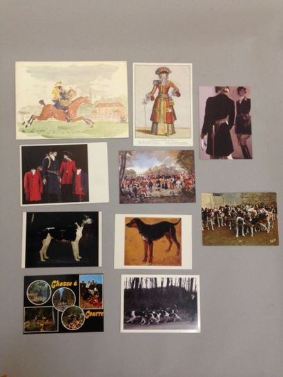 Lot de 10 cartes postales et de cartes de...
