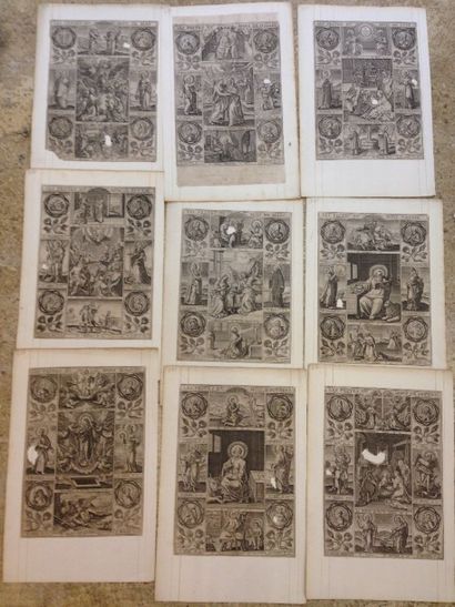 Lot de gravures sur les fêtes des mois 
Neuf...