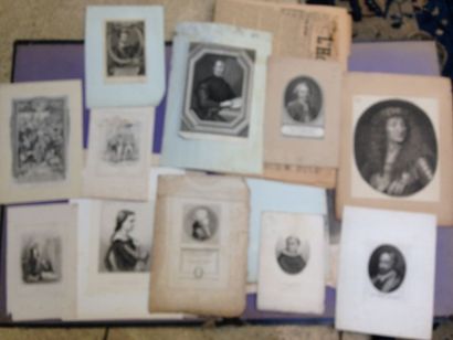 Lot de gravures environ 95 pièces sur les...