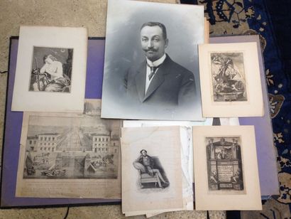 Lot de gravures environ 95 pièces sur les...
