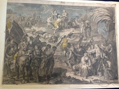 Lot de gravures environ vingt gravures sur...