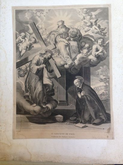 Lot de gravures environ vingt gravures sur...
