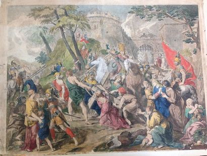 Lot de gravures environ vingt gravures sur...