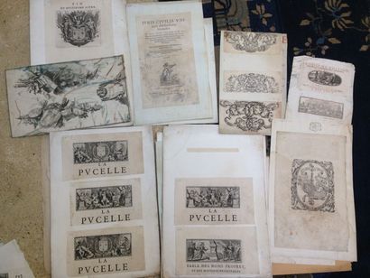 Lot de gravures environ une vingtaine de...
