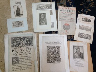 Lot de gravures environ une vingtaine de...