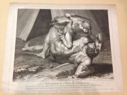 Lot de gravures environ cinquante pièces...