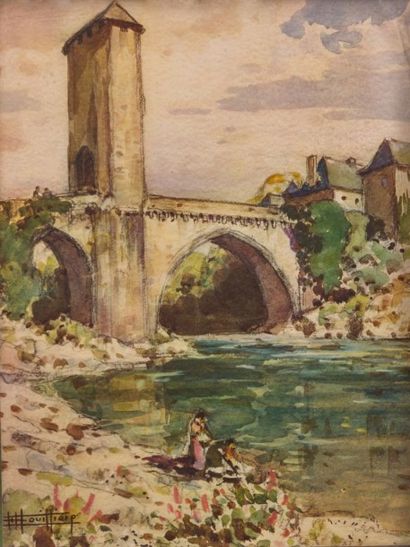 HOUITTIERP

Le Pont d'Orthez

Aquarelle

Signée...