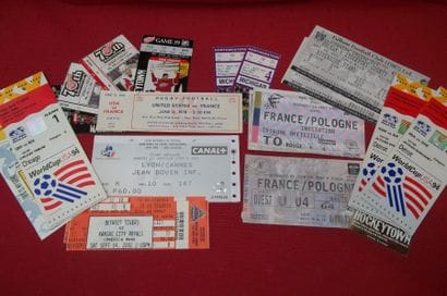 Lot de billets américains pour trois rencontres...