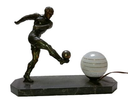 Lampe de chevet avec joueur de football en...