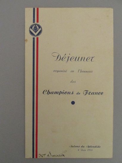 Carte-menu de l'Hôtel George V, nominative...