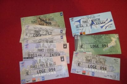Ensemble de 8 billets d'entrée pour les matchs...