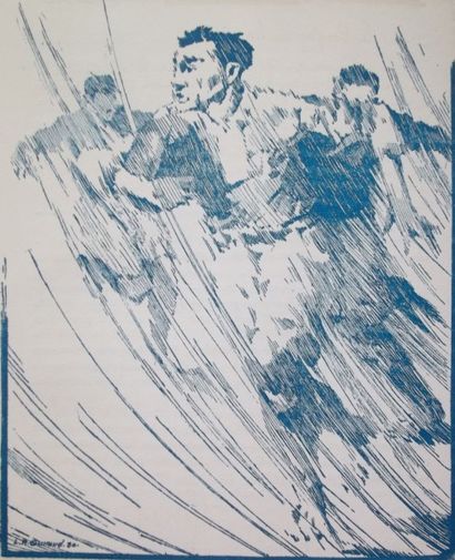 GUIRAUD L.R. 

Rugby.



Bois gravé. 

24...