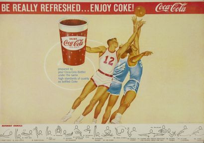 BASKET 
Publicité Coca Cola. 1959. 
39,5...