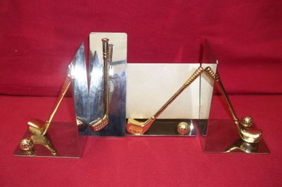 Nécessaire de bureau avec serre-livres, porte...