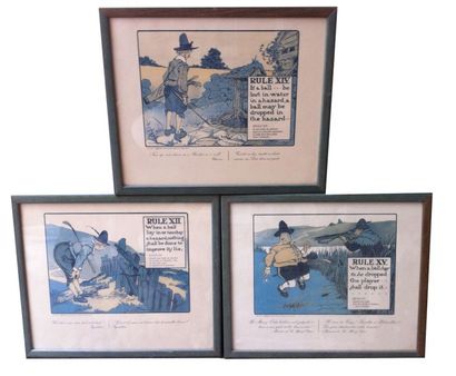 CROMBIE Charles. 

Trois gravures humoristiques...