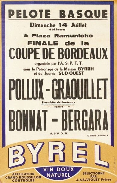 Affiche de la Finale de la Coupe de Bordeaux...