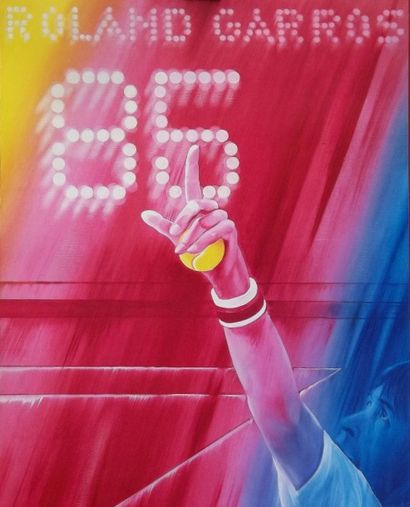 MONORY. Affiche Roland Garros 1985. 74x5...