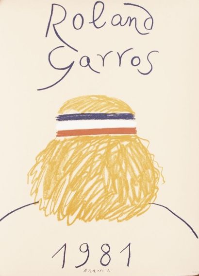 ARROYO. Affiche Roland Garros 1981. 74x5...