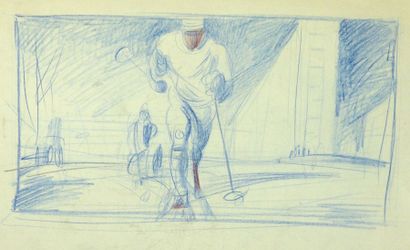 SKI
TALBERG Boris (1930-1984) 
Skieur de...