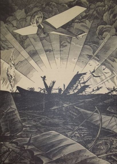 CLAUDEL. O Triomphante Aviation.

Bois gravé....