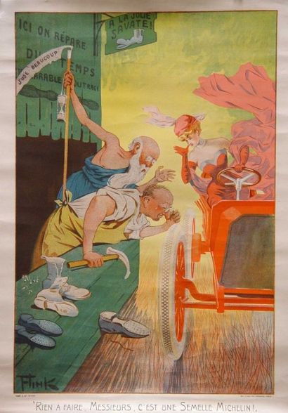 FLINK. Affiche publicitaire Michelin 