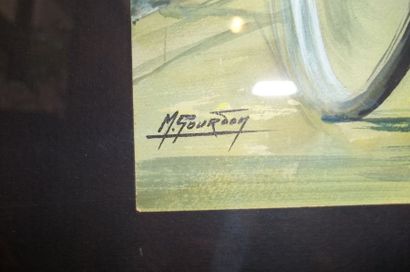 Michel GOURDON (né en 1925). Gouache originale...